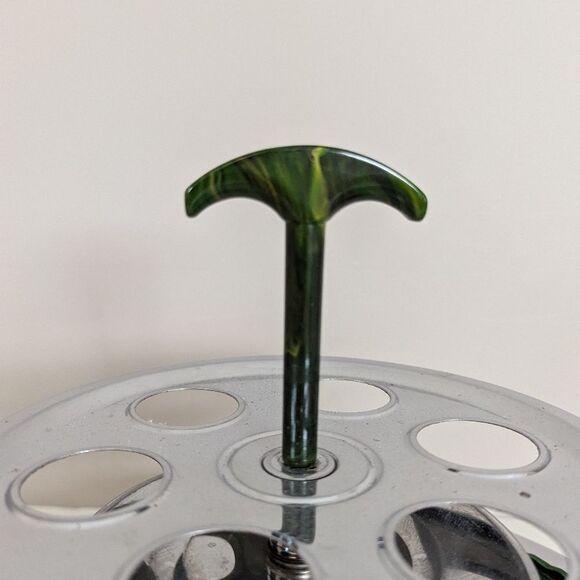 Hazel Atlas Vintage MCM Lazy Susan Relish Tray – Avocado & Lemon – Retro Party - Picture 5 of 10